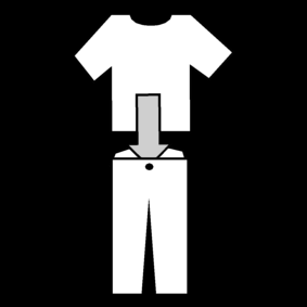 t-shirt in pants